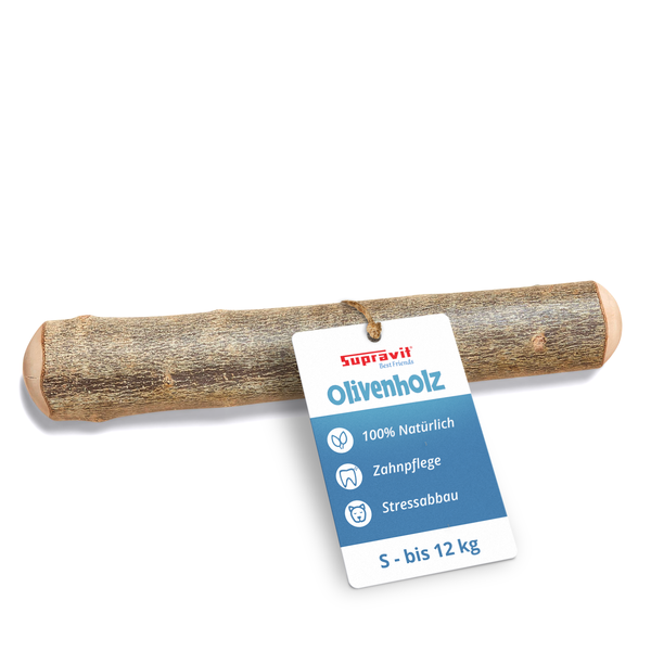 Supravit Olivenholz Hundespielzeug, natürliche Zahnpflege und Stressabbau für kleine Hunde bis 12 kg