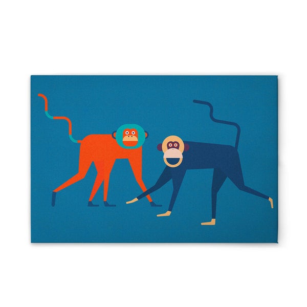 Illustration mit zwei stilisierte Affen