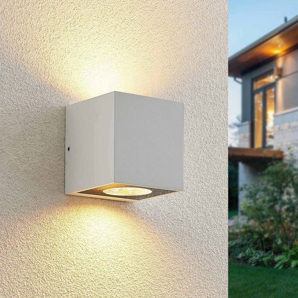 Arcchio Wandleuchte außen Tassnim (Modern) in Weiß aus Aluminium (2 flammig, GX53) - Außenwandleuchten Wandlampe Led Außenlampe Outdoor für Außenwand/Hauswand Haus Terrasse & Balkon