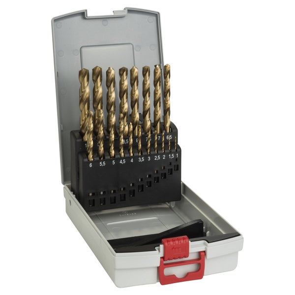 Bosch 19tlg. Metallbohrer-Set HSS-TiN (Titan-Beschichtung) in ProBox - 2608587015