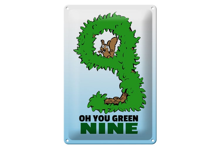Blechschild Spruch 20x30cm Oh you green nine