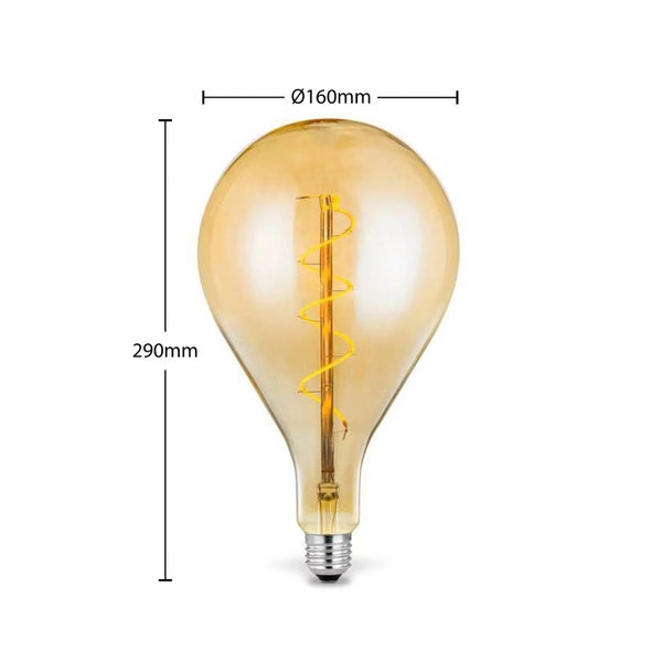 Lucande LED E27 Lampe A160 4W aus Glas (E27) - Leuchtmittel Lampen Energiesparlampe