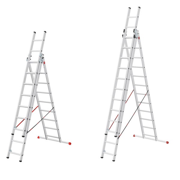 Hailo HobbyStep combi Mehrzweckleiter 3x9 Sprossen