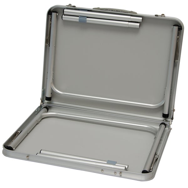 AMANKA klappbarer höhenverstellbarer Campingtisch 90x60x70 cm Leichtgewicht Klapptisch Reisetisch im Kofferformat Bambus