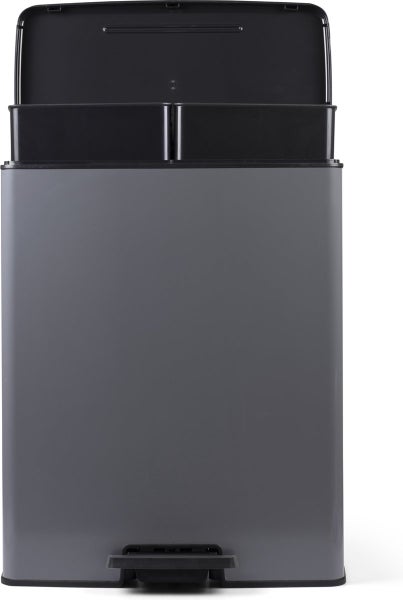 Curver Deco Bin Duo Mülleimer -  26L+ 26L - mit Pedal, cool grey