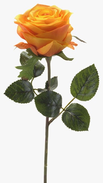 Künstliche Rose aus Textilgewebe in Orange