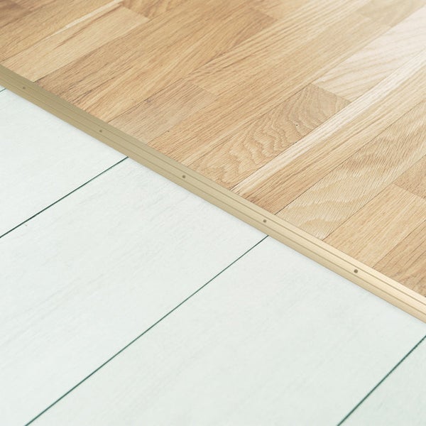 FLOORDIREKT Übergangsprofil - Übergang zwischen Bodenbelägen - Breite: 38 mm - Sahara - Vorgebohrt - 100 cm