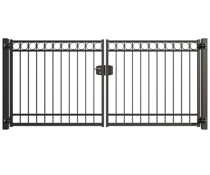 Doppelflügeltor aus Metall für den Gartenzaun