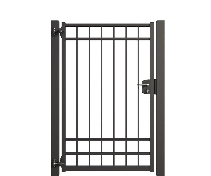 Gartentor aus Metall mit Schloss