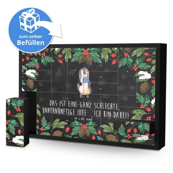Mr. & Mrs. Panda Befüllbarer Adventskalender Pinguin Lolli - Schwarz