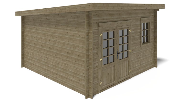 Gartenhaus, Gerätehaus 16m2 - 4x4m - 40mm - Imprägniert
