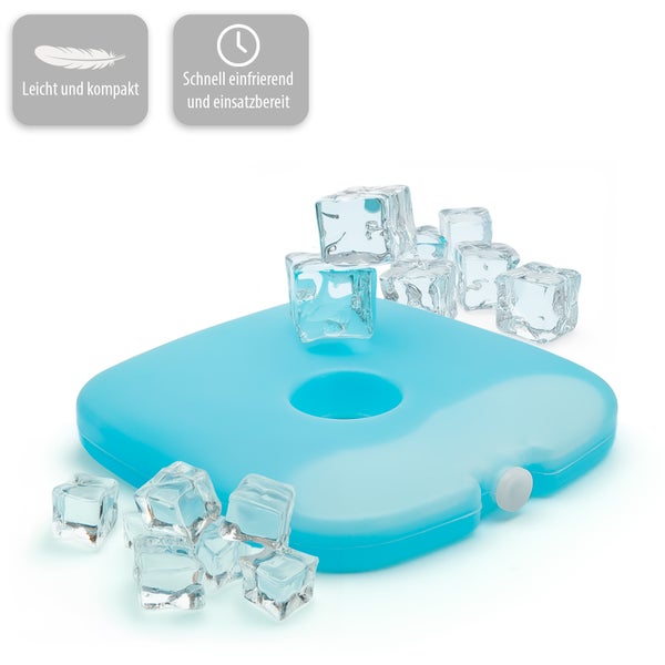 Kühlakku mit Eiswürfeln