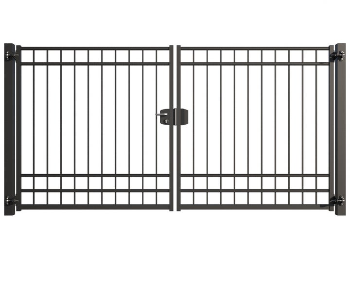 Doppeltor aus Metall für den Garten