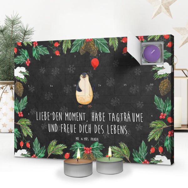 Mr. & Mrs. Panda Duftkerzen Adventskalender Pinguin Luftballon - Schwarz