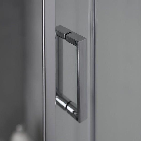 Quadratische Eckdusche 90x90x195 cm – Vollrahmen | Fly