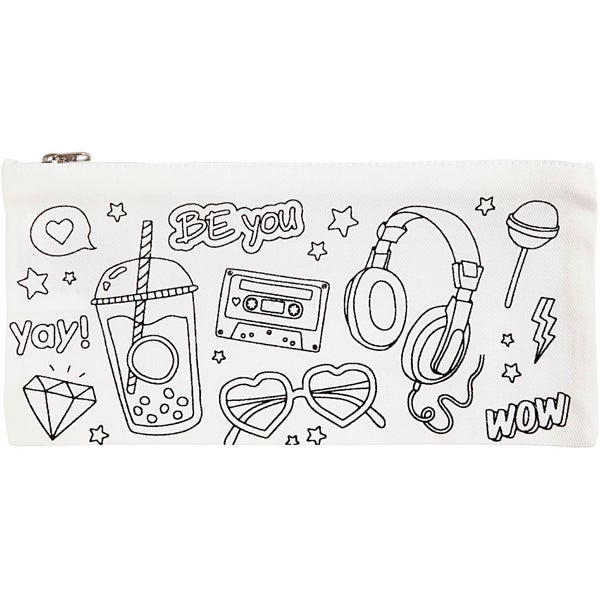 Creativ Company  Mäppchen, Größe 11x23 cm, 210 g, Weiß, 1 Stk
