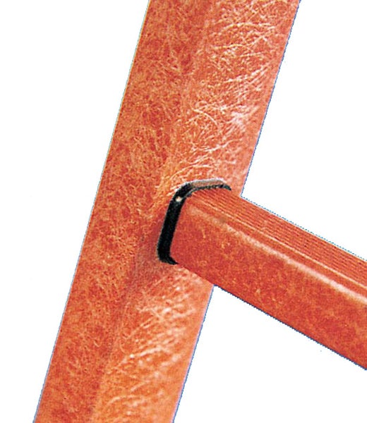 Detailansicht einer Sprosse einer Leiter