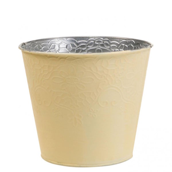 Blumentopf mit floralem Muster