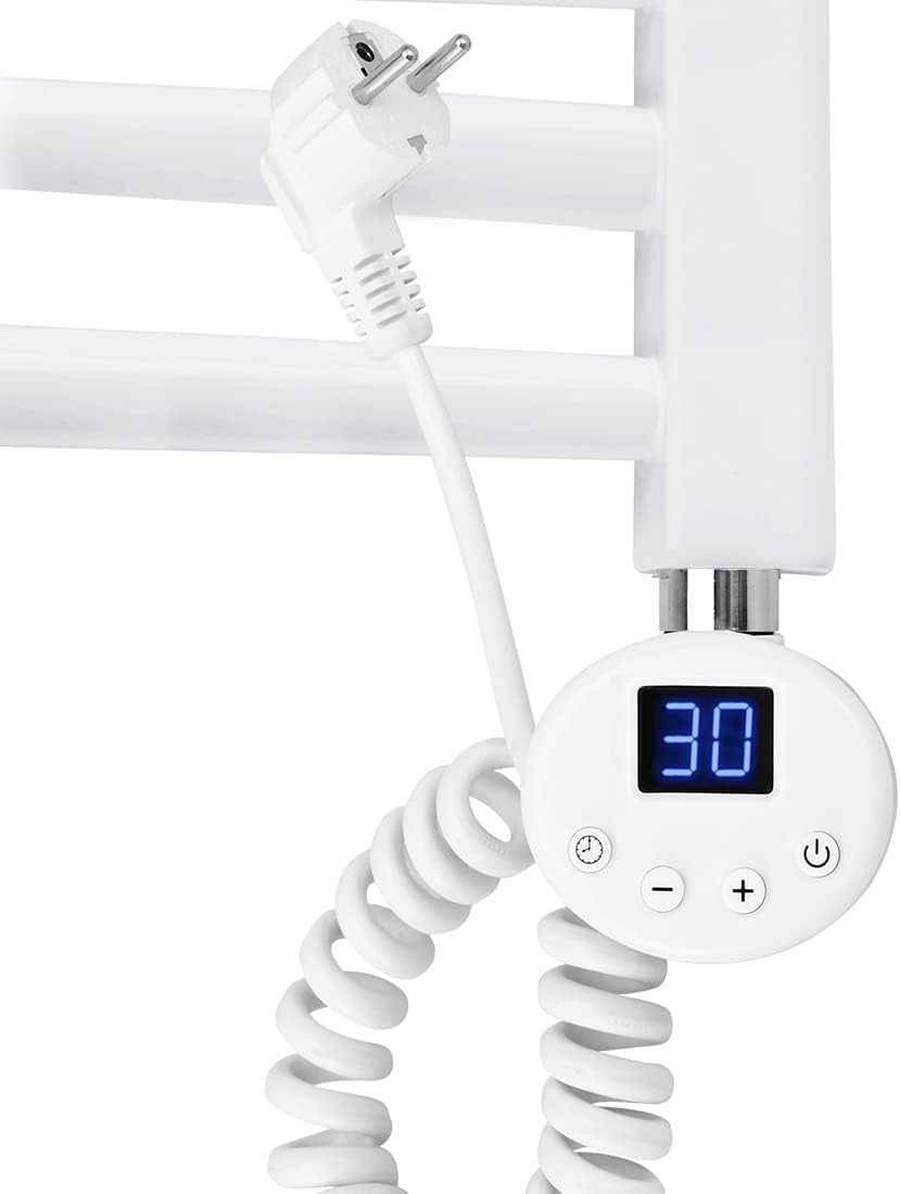 EMKE Heizstab mit Thermostat und LCD Bildschirm 300W, Heizpatrone für Badheizkörper Heizelement aus Edelstahl Heizungen Heizkörper Heizelemente