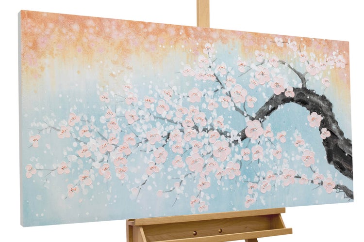 Handgemaltes Gemälde Acrylfarbe 120x60cm Blau