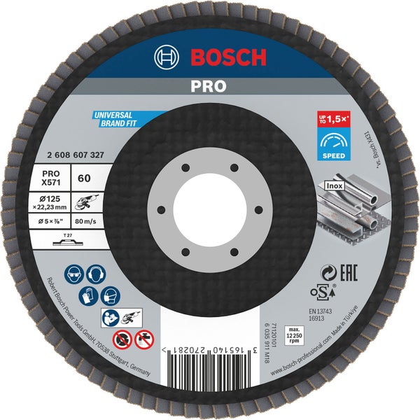 Bosch PRO X571 Fiberschleifscheibe mit einem Durchmesser von 125 mm