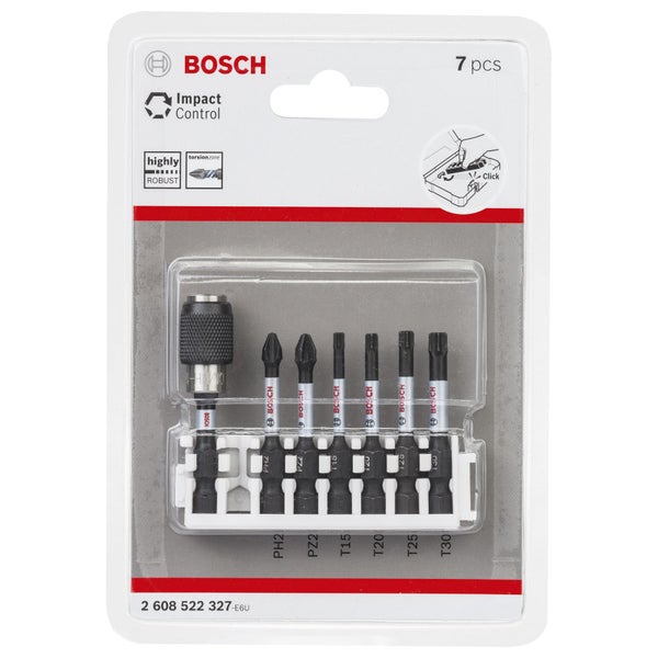 Bosch Logo 7-teiliges Impact Control Schrauberbit-Set