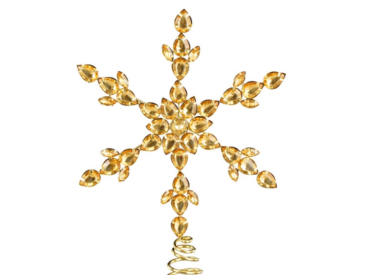 LAALU Weihnachtsbaumspitze Schneeflocke gold Kunststoff III 28 cm