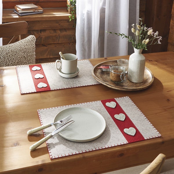 FRANK FLECHTWAREN | Platzmatte Beherzt, 2er Set, POLYESTER, 45 x 30 cm