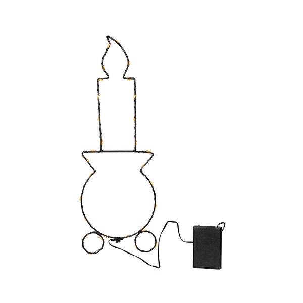 Dekorative LED-Lichterkette in Form einer Kerze im Kerzenständer für den Innenbereich