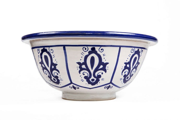 Keramikschüssel mit blauem Dekor