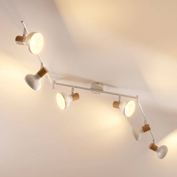 Lindby Deckenlampe Metall, Deckenstrahler schwenkbar & drehbar 6x E14 max. 40W ohne Leuchtmittel Deckenspot Spot Strahler Wohnzimmerlampe