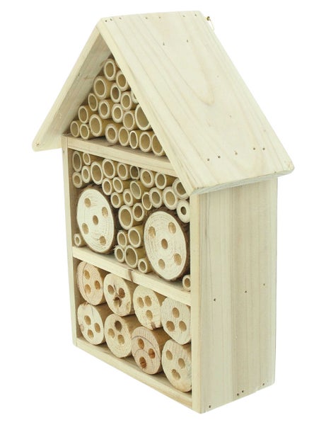 FRANK FLECHTWAREN | Insektenhotel Bienenliebe, HOLZ, 20,5 x 9,5 x 27,5 cm