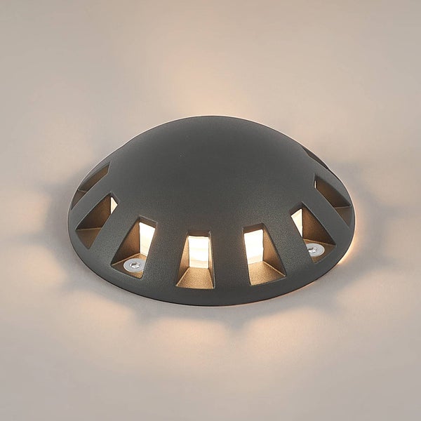 Lindby LED Außenleuchte Emiro (wasserdicht (Modern) in Schwarz aus Aluminium (1 flammig, ) - Außenstrahler außen Spot für Garten Terasse Balkon & Haus