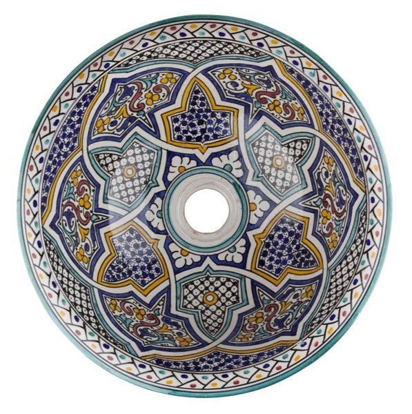 Aufsatzwaschbecken mit Ornamentmuster für das Badezimmer