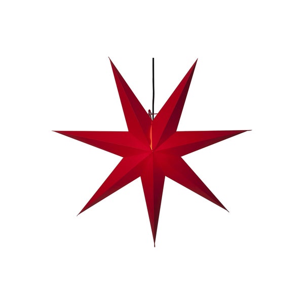 Roter Papierstern zum Aufhängen