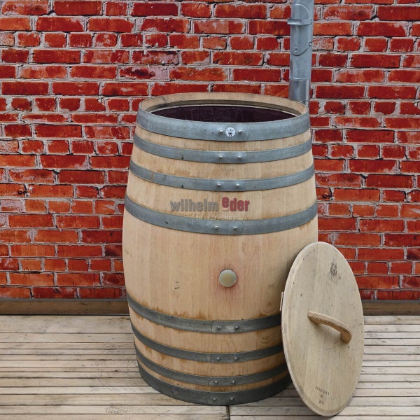 Holz-Regentonne 225 l Weinfass  mit Zubehör im Set