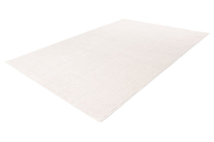 Rechteckiger Teppich mit dezentem geometrischem Muster für den Wohnbereich