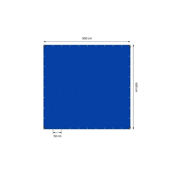 ECD Germany Premium Abdeckplane Gewebeplane mit Ösen, 5x4m 20m², 650g/m², Blau, PVC, Wasserdicht, Reißfest, 10 Haken, LKW-Plane Bootsplane Gartenplane Holzplane, Schutzplane für Gartenmöbel Pool Auto