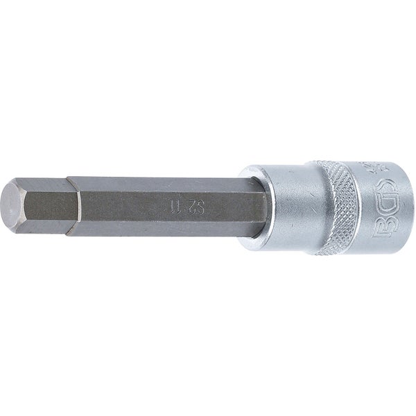 BGS Bit-Einsatz Länge 100 mm Antrieb Innenvierkant 12,5 mm (1/2) Innensechskant 11 mm - 4266