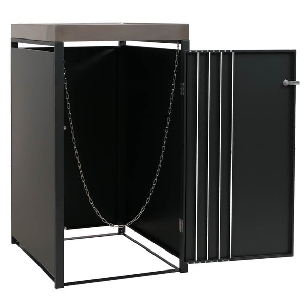 Mülltonnenbox mit Tür aus Metall