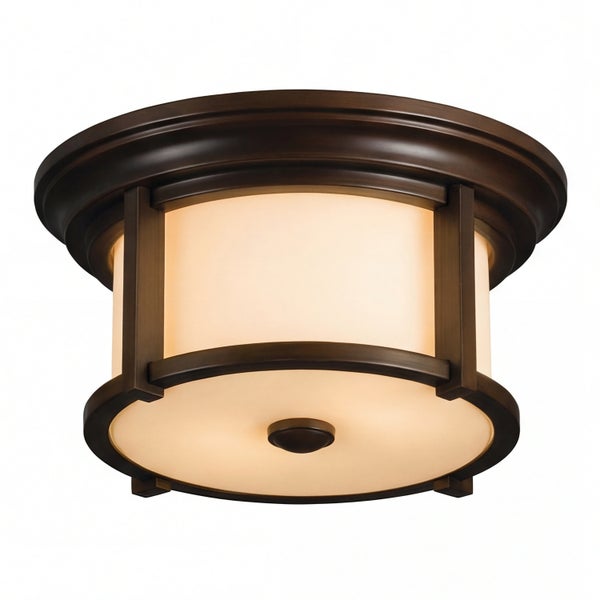 Deckenleuchte mit zylindrischem Lampenschirm