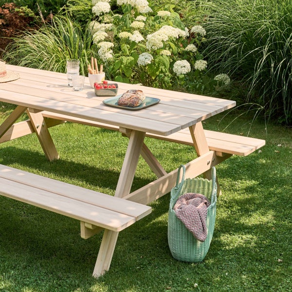 Holzpicknicktisch 182,5 x 153 x 73,5 cm - Oviala