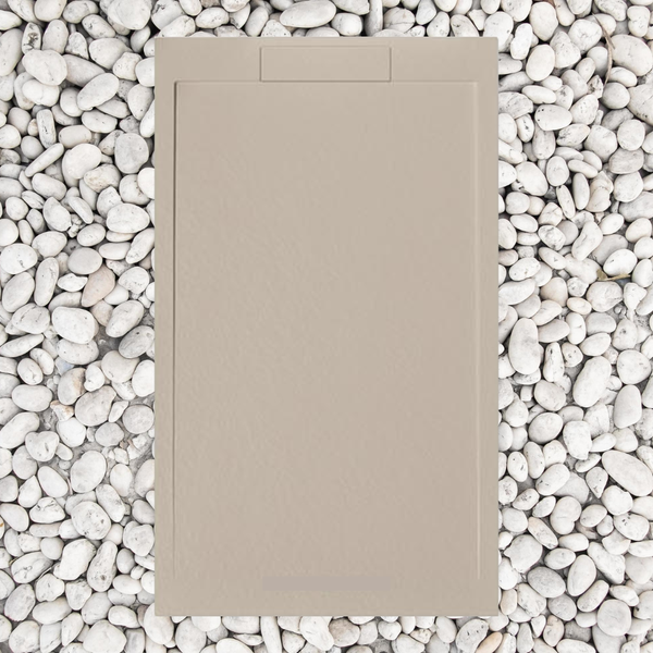 Duschwanne 135X100 cm moka Vulcano Line SLIM Aus Harz und Marmorpulver Mit Seitengitter AUS MARMORHARZ - FRASCIO