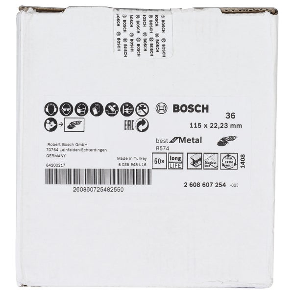 Bosch PRO R574 Fiberscheibe 115 mm G36 - 2608607254