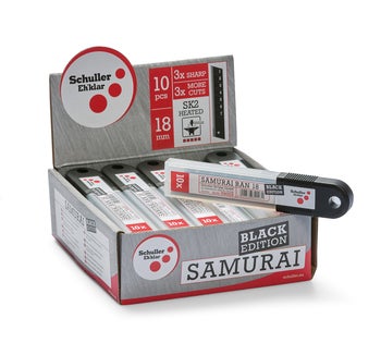 Schuller Ehklar Samurai Black Edition Abbrechklingen 18 Millimeter im 10er Set in Verkaufsbox