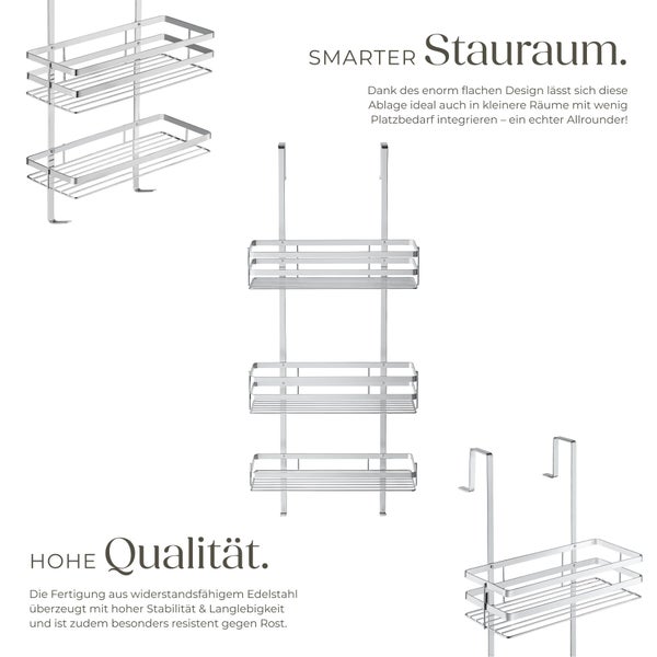 Duschregal aus Edelstahl zum Einhängen