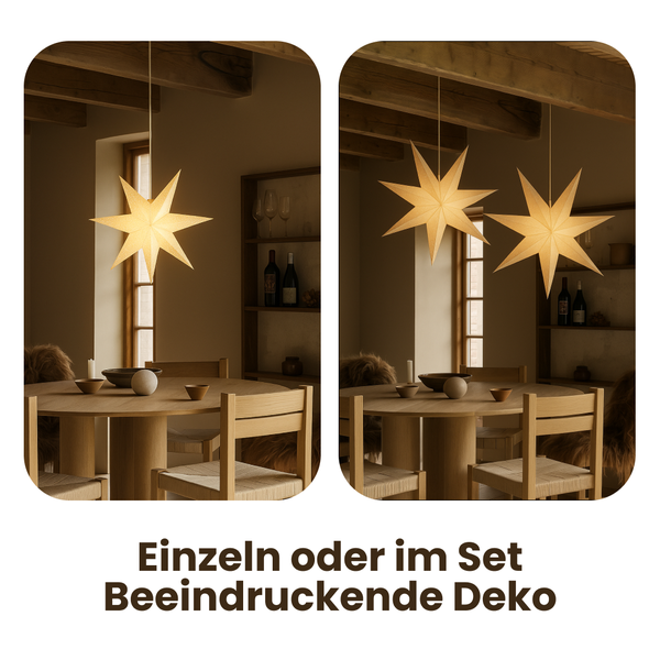Best Season – Papierstern Dot Weiß 100 cm – Dekorativer Papierstern für Innen mit E14 Fassung – Hängelampe mit 3,5 m Kabel – Weihnachtsstern für Fenster & Wohnambiente