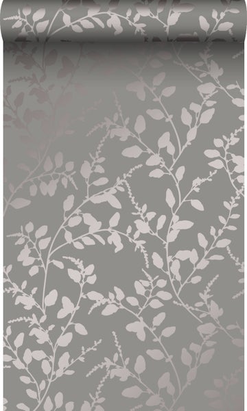 Origin Wallcoverings Tapete Blätter Taupe - 53 cm x 10.05 m - 345930
