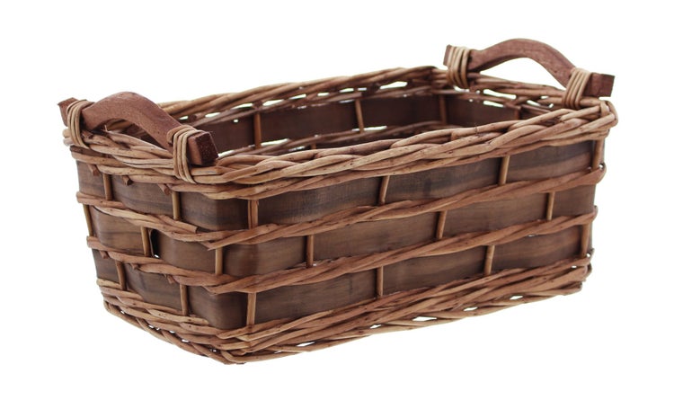 FRANK FLECHTWAREN | Füllkorb Spanstreifen, mittel, WEIDE, 37 x 26 x 15 cm