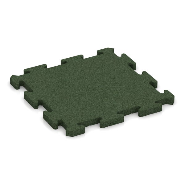 Fallschutz-Puzzlematte Fallschutzmatte Fallschutzplatte- 50x50x3 cm | 1,25 m² - 5er Set grasgrün | rutschfest, witterungsbeständig, frostsicher | einfacher Aufbau durch Puzzle-Verbindung | WARCO